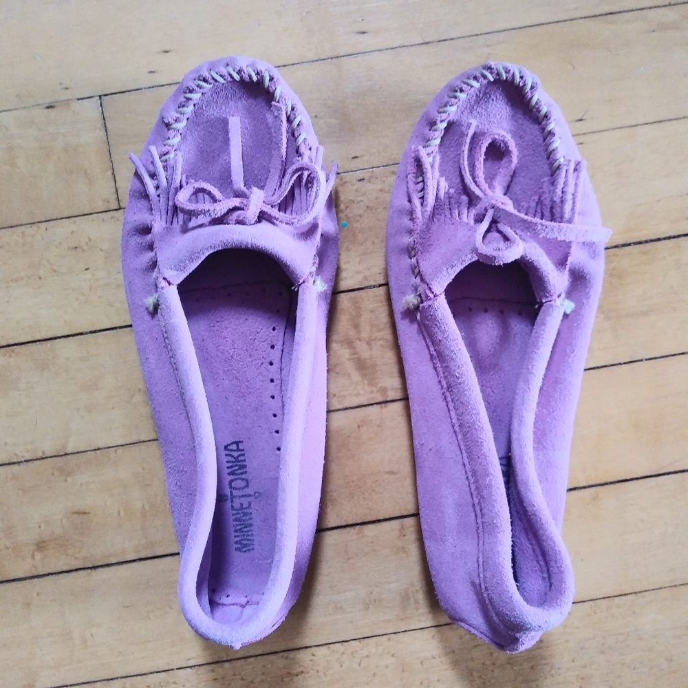 Purple Minnetonka Moccasins 8.5